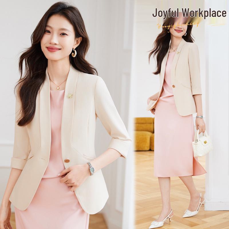 

2024 Women s Summer Professional Seven-Sleeve Suit Set - Formal Interview Jacket & Workwear XXL