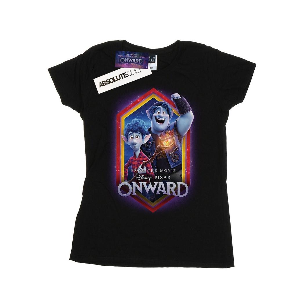 Disney Womens/Ladies Onward Brothers Crest Cotton T-Shirt