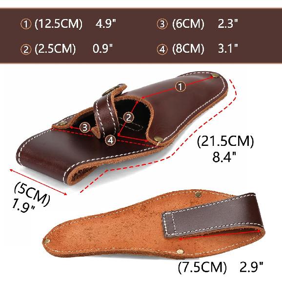 Tourbon Leather Garden Pruning Scissors Sheath Shears Pliers Tools Holster Pliers Pouch Holder for Belt