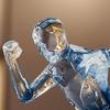 Male Runner Sculpture Abstract Resin Running Figurine Modern Home Decoration for Living Room TV Stand Desk Shelf Decor Motivational Gift for Runners