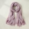 Wool Scarf New Autumn and Winter Solid Color Scarf Medium Long Style Fashionable Shawl Scarf for Women