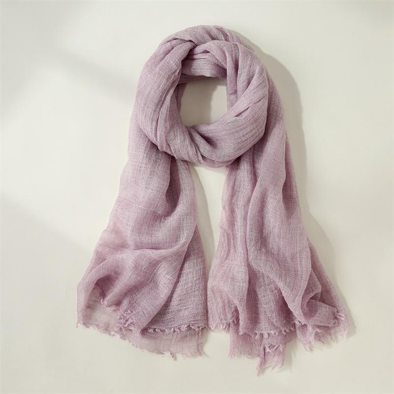 Wool Scarf New Autumn and Winter Solid Color Scarf Medium Long Style Fashionable Shawl Scarf for Women