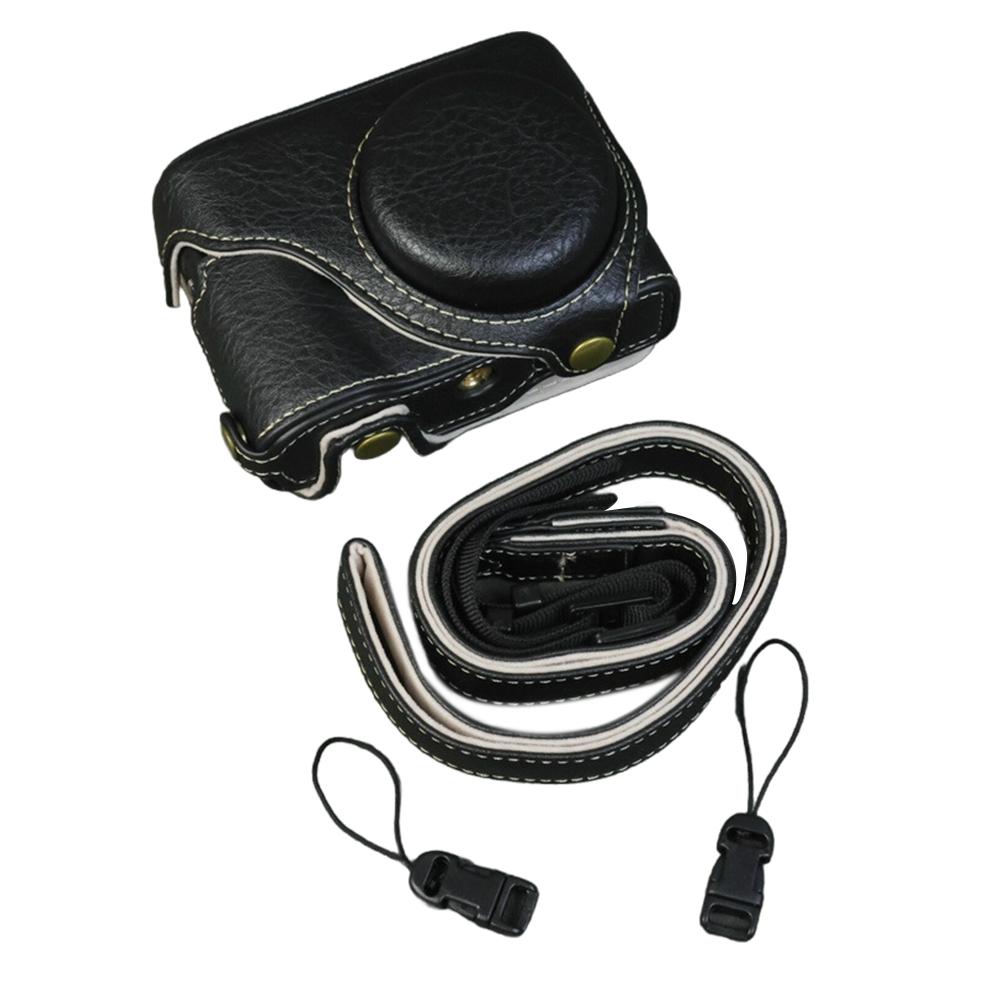 

Сумка для камеры для ZS99 Lumix TZ99 из защитной ПУ-кожи с основанием, открытым отверстием, заменяющая корпусы M9K9 Black-for Lumix Tz99