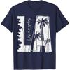 Los Angeles TShirt Cities and Palm Trees Creative Silhouette Tshirt Fashionable Street Wear Shirt Men Women Cotton Tee Tops