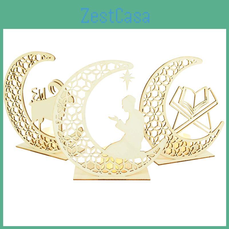 Festliche muslimische Ramadan-Ornamente, dekorative Lichter, Sterne und Mondformen, Kunsthandwerk