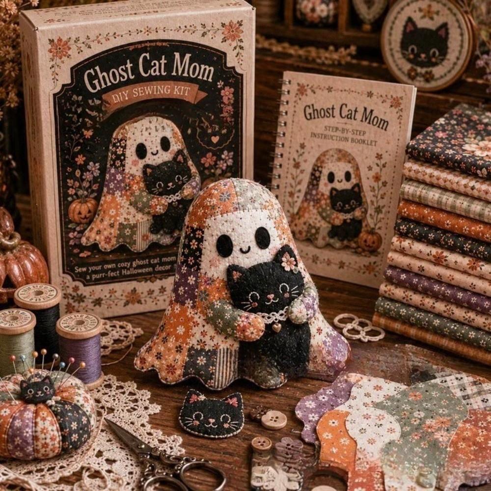 Complete Sewing Supplies Halloween DIY Sewing Kit Handmade Fabric Craft Set For Craft Lovers