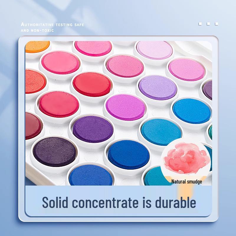48-Color Watercolor Paint Set for Beginner Artists and School Students