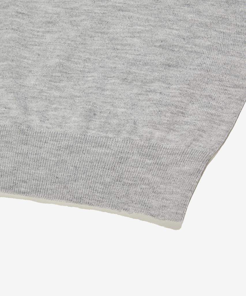 Seutaendeuobeo Crop V-Neck Knit [Gray]