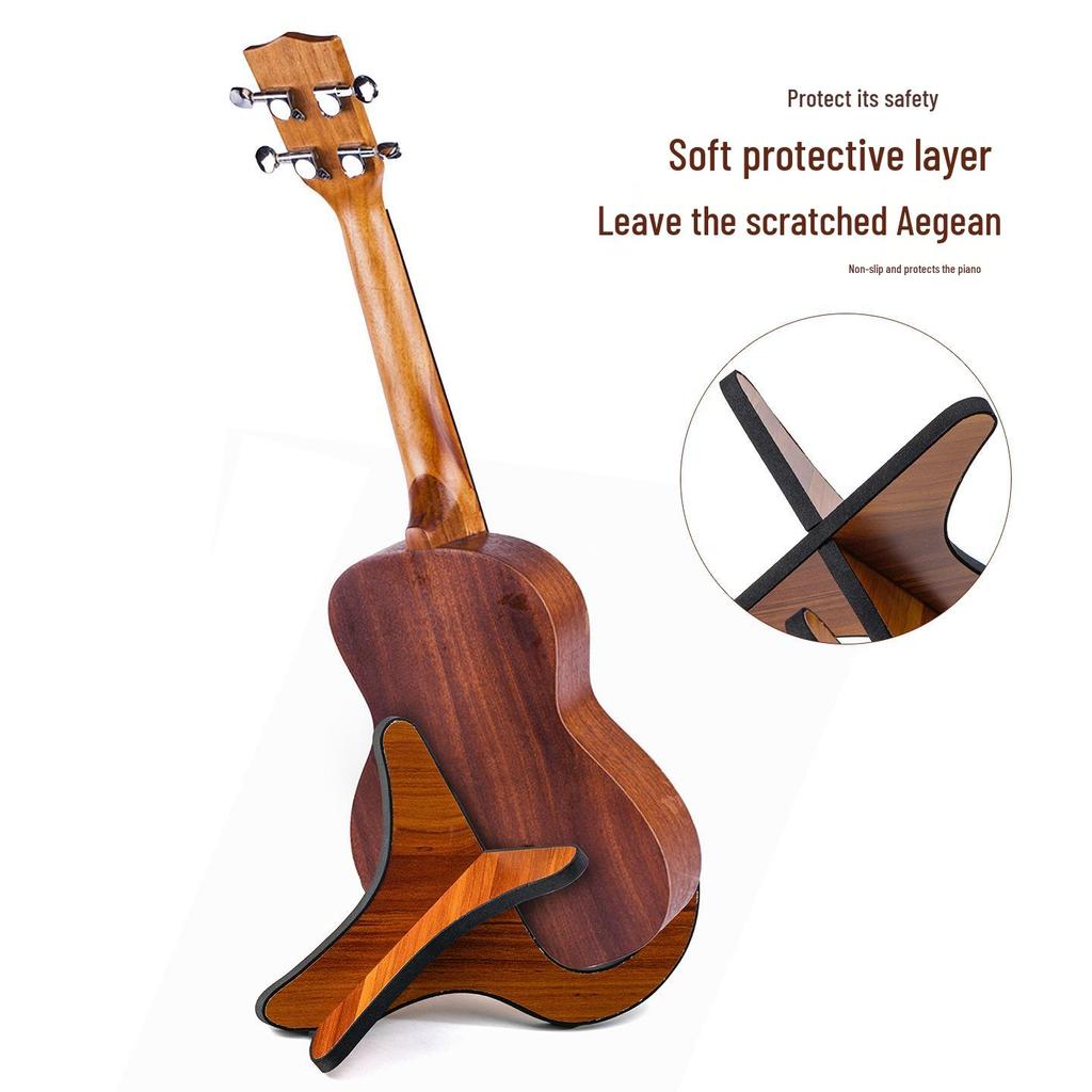 Multi-Instrument Wooden Folding Stand for Guitar, Violin, Kalimba, and Classical Instruments