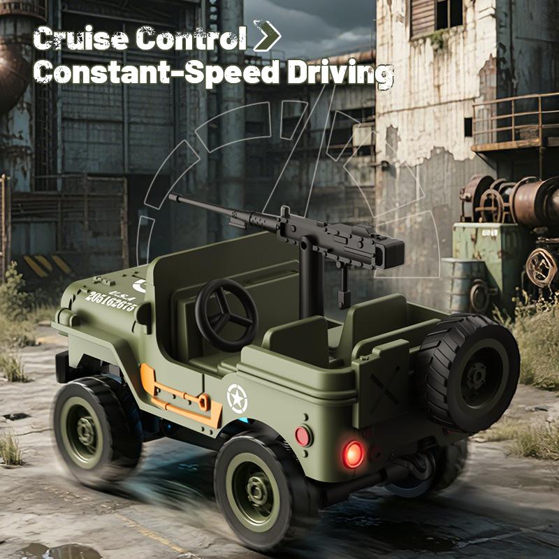 JJRC 1/64 RC Car 1941 JEEP WILLYS 2.4G 4WD RTR Crawler Climbing Scale Military Truck Off-Road Vehicle Toy Gift for Children.