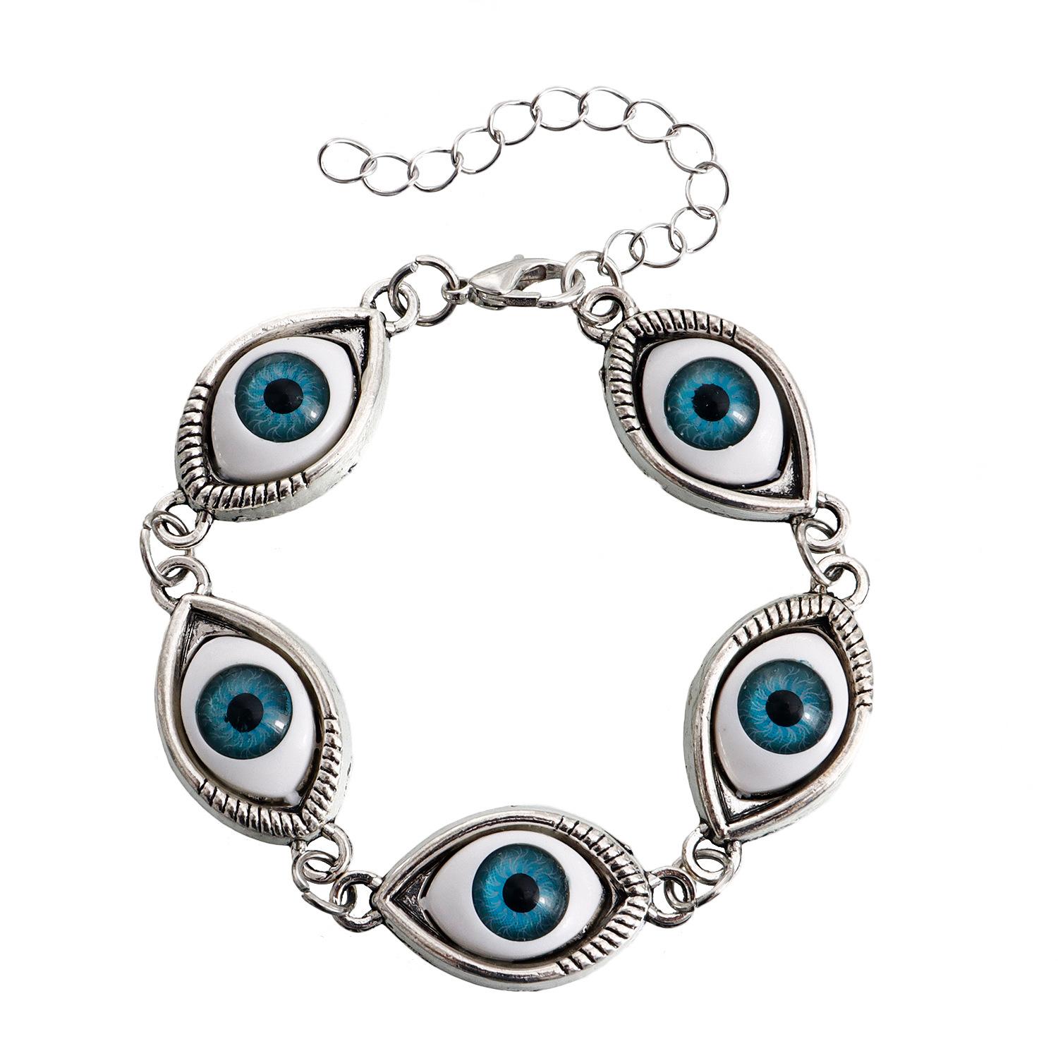 

Ethnic style versatile single-layer exaggerated green eye waist chain, leisure vacation body chain