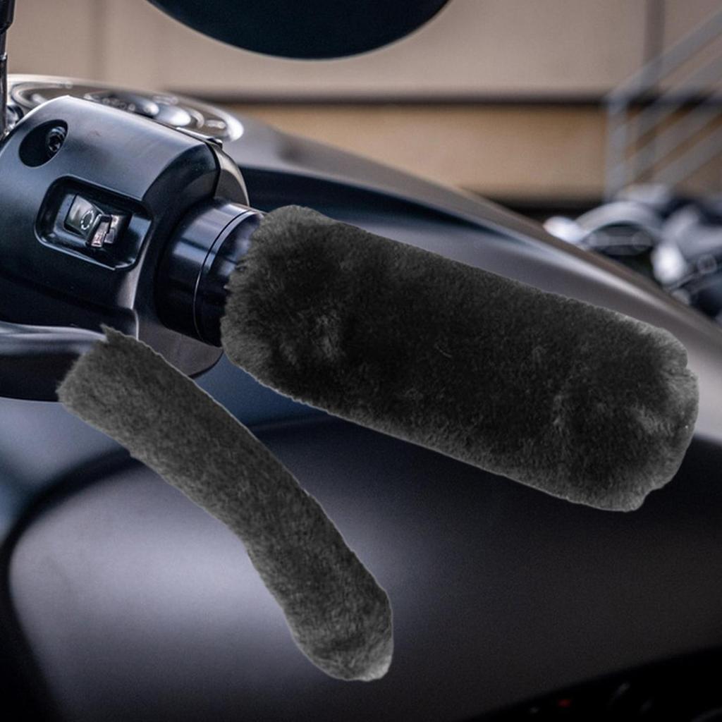 Motorcycle Handle Cover Warm Soft Thermal Non-Slip Motorcycle Riding Handlebar Grip Cover For Commuting Urban Riding Cruising