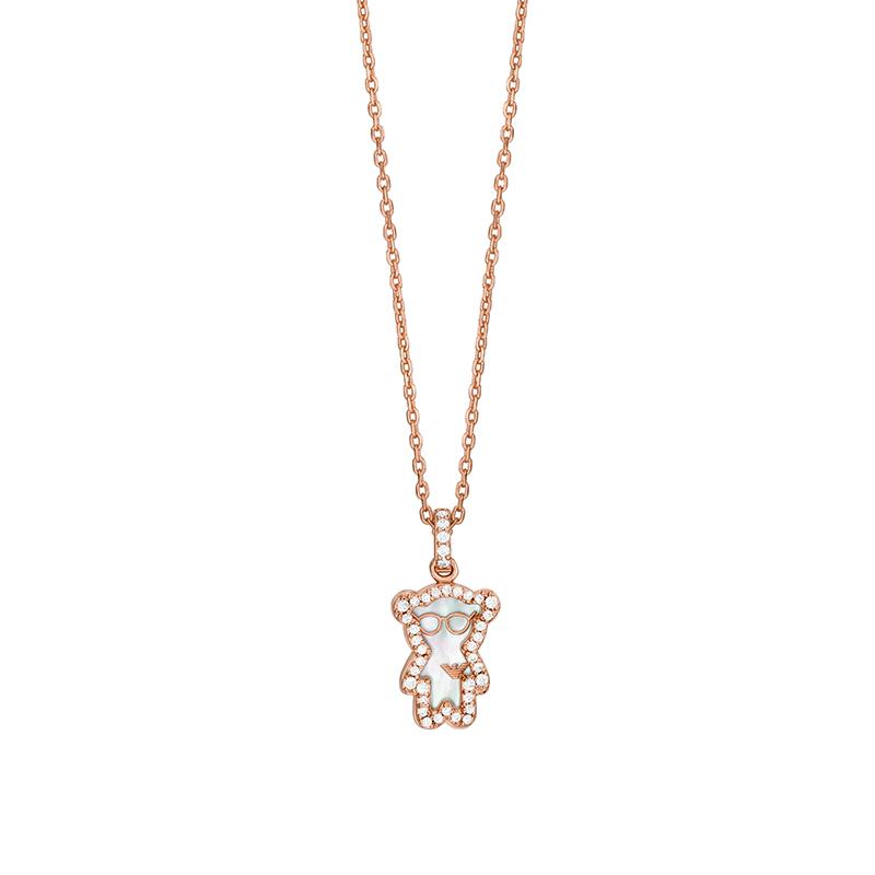 

Emporio Armani Double Layer Bear Fashion Cute Dreamy Mother Of Pearl Necklace Women necklace EGS3114221 Basic Packaging