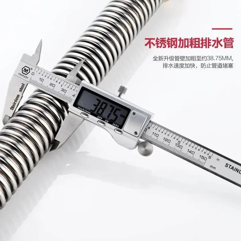 Küchenspüle aus Edelstahl, Abflussfilter, Einzeltank, Spüle, Abflussrohr, Deodorant, Badezimmer, Kanalisationszubehör, Küchenkorb