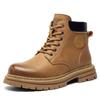 Men's Martin Boots Autumn and Winter Fleece Thickened Warm Rhubarb Boots Casual Trend British Tooling Boots Tide 2025