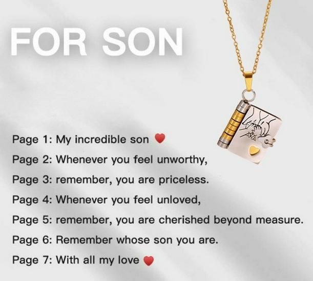 Engraved Titanium Steel Necklace - Fade-Resistant, Emotional Book Pendant, Women's Clavicle Chain Jewelry 