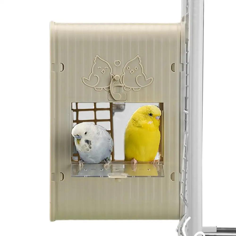 

Cockatiel Nesting Box Bird Breeding Box Visual Spacious Parrot Shelter Built-in Ladder For Nature Conservation Sparrow Feeding