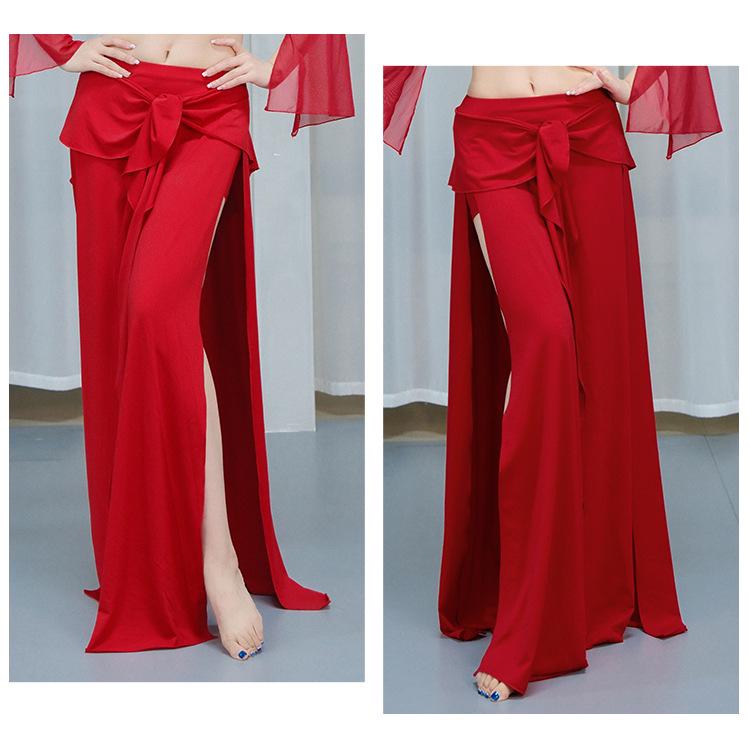 New Style Belly Dance Practice Skirt - Beginner Slimming Slit Long Skirt for Women
