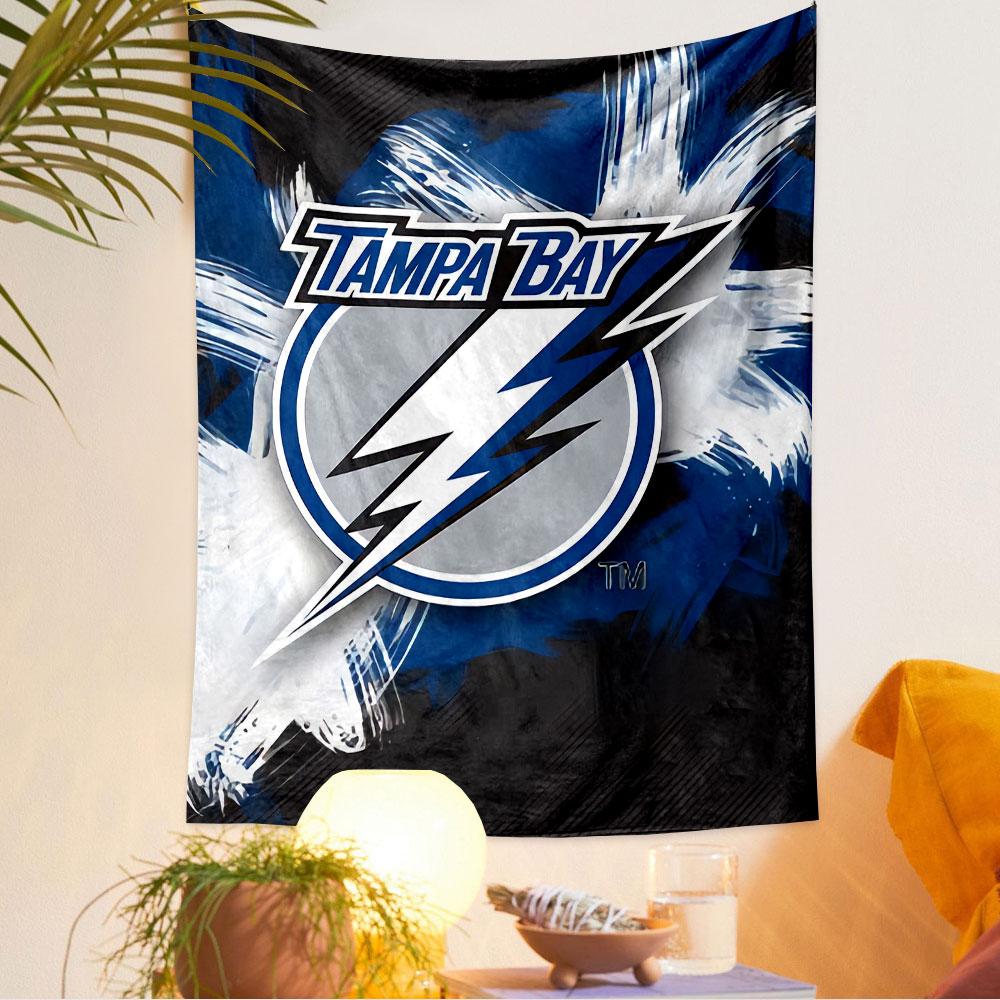 Tampa Bay Team Logo Tapestry Wall Hanging, Florida Sports Emblem Art, Sports Wall Decor for Bedroom Living Room Man Cave