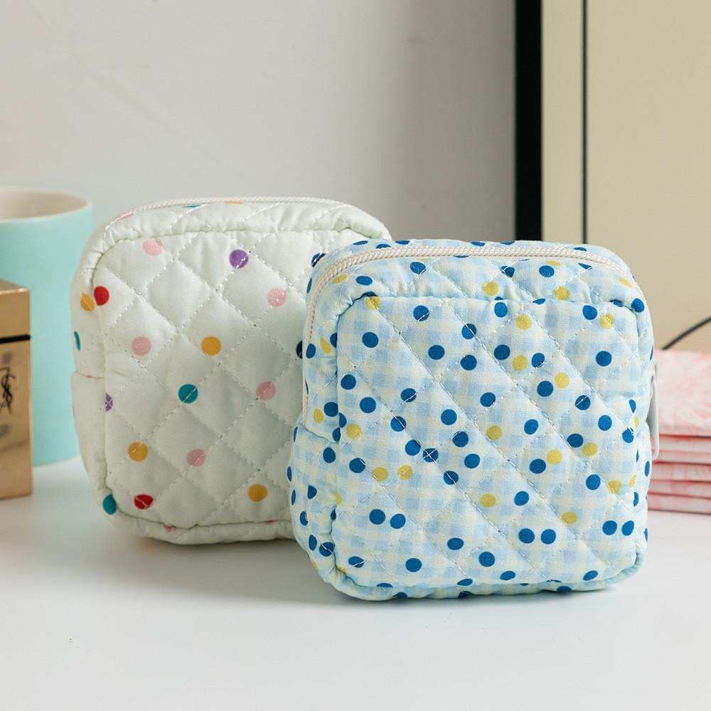 Floral Polyester Breathable Sanitary Pad Storage Bag For Girls Travel And Daily Use