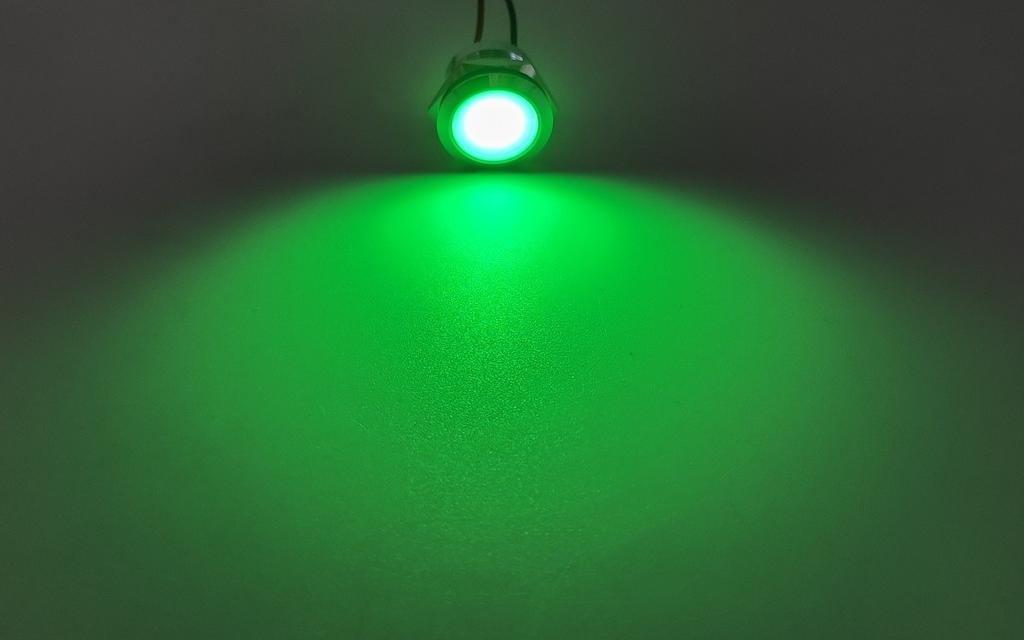 2 vnt LED prietaisų skydelio indikatorius Off-Road 22mm Žalias