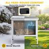 Outdoor Cat House, Insulated Cat Shelter with Insulated Liner, Waterproof Asphalt Roof, Escape Door, Opening Top