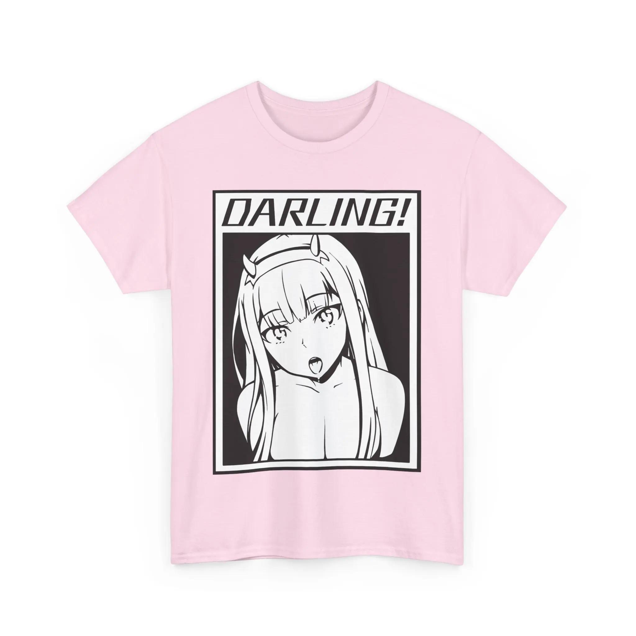 Zero Two Anime Character TShirt Streetwear Anime Merch Unisexga Style Unisex Summer Cotton Loose Fashion Short Sleeve Top S
