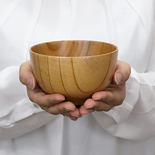 Osaka Choseido Wooden Miso Soup Bowl, 11.2cm Diameter, 420ml, Large