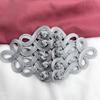 Golden Silk Uniform Knot Button Hand Made Fastener Type Cord Embroidery Closure Large Size Knot Style Frog Fastener DIY Craft