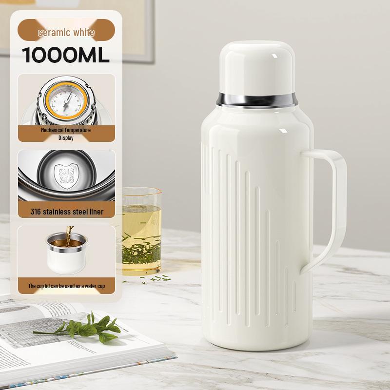 

Mechanical Inner Core Stewing Teapot with Smart Temperature Display, 316 Insulated Cup, Retro Style, Large Capacity for Men s Tea Stewing and Brewing. 1000ML