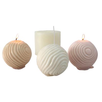 Ball Shaped Candle Mold Water Ripple Textured Ball Candle Molds for DIY Candle Soap Plaster Ornament Home Decorations