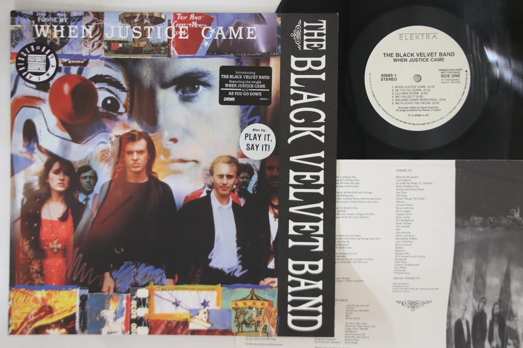 LP Record BLACK VELVET BAND - When Justice Came 608851PROMO ELEKTRA 1989 US Rock Used
