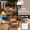 Intelligente 10X Zoom Wifi PTZ Kamera Außenbereich Hausüberwachung Videoüberwachung 5MP Drahtlose IP-Kameras KI Automatisches Personentracking