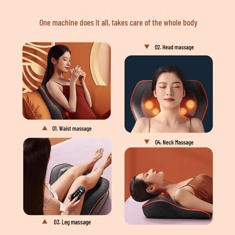 Chigo Heated Mugwort Back Massage Cushion CN Plug (adapter Included)