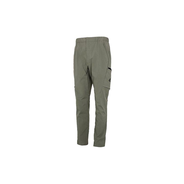 Adidas Knitted Sweatpants Men's Olive Moderate Straight Fit Pants GN7358