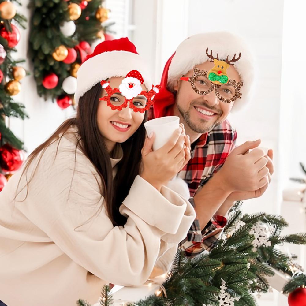 Christmas Santa Decoration Claus Snowman Glasses Adult Child Xmas Props Party