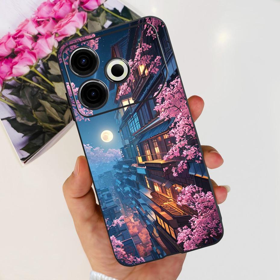 2024 Fashion Case For Tecno Pova 6 Neo Black Silicone Soft TPU Back Cover For Tecno Pova 6Neo 4G Phone Cases