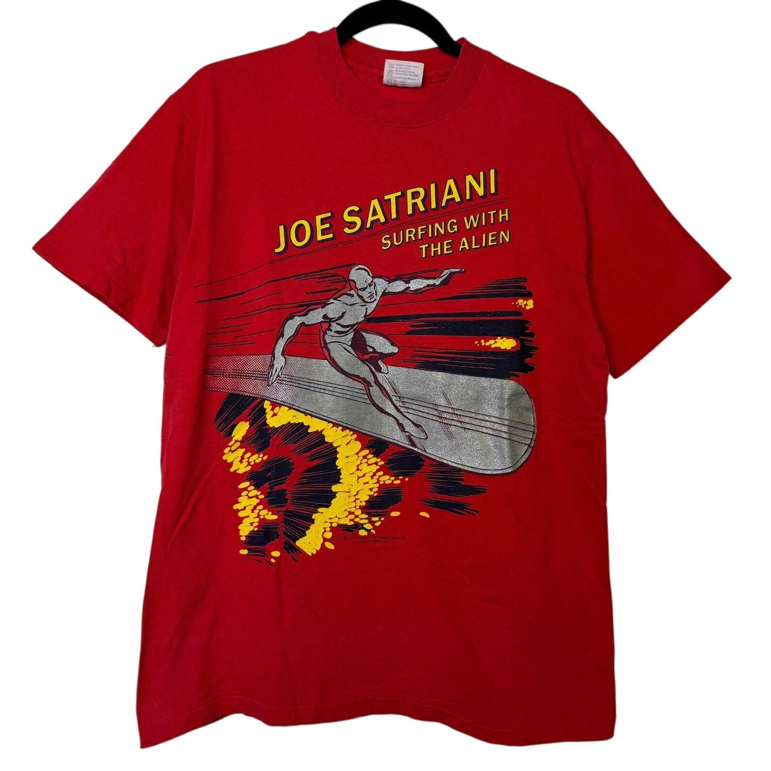 1988 Joe Satriani Silver Surfer Marvel T shirt Sz L (B424) S