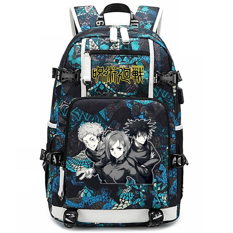 Bag Anime Peripheral Five Wushu Second Dimensional Backpack for Junior High School Students and Elementary School Students Large Capacity Backpack