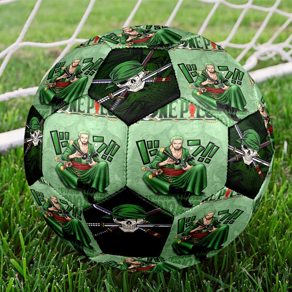 1pc Roronoa Zoro One Piece Football Soccer Ball Size 5 Indoor Soccer Ball Fashion Colorful  Backyard Game -Great For Sports Fans Gift HE29