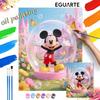 Mickey Mouse Bubble Castle Floral Oil Painting Digital Painting Art Kit Handmade Diy Gifts Home Decorations