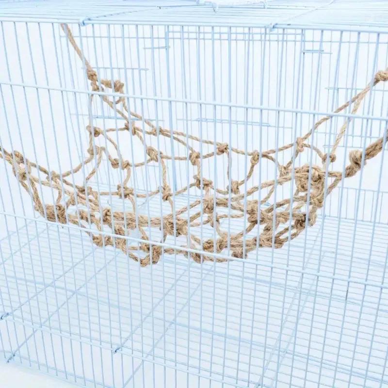 Parrot Swing Rope Birds Hanging Climbing Net wiith Hook Hammock Birds Stand Ladder Birds Chewing Playing Gym Hamster rabbit Toys