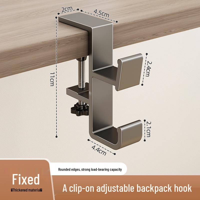 

Student Desk Backpack Hook - No Drill, Strong Hold, No-Trace Hanging for Dorm or Office.