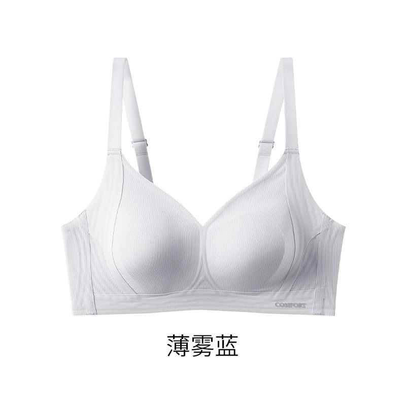 Traceless foundation, large breasts and small underwear for women's summer ultra-thin models, pull-up anti-sagging collection, non-marking bra cover