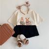 Cute Korean-Style Short-Sleeved Cotton Tops for Girls - Perfect Retro Summer Wear for Children