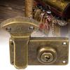 2pcs Bronze Finish Wooden Box Hasp Antique Lock Heavy Duty Antique Hardware Fastener Furniture Accessories For Chests & Trunks