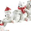 Christmas Black Bear Figurines Resin Miniature Art Craft for Bedside Tabletop