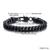 Xiaomi Vnox Franco-Kettenarmbänder für Herren, Quadratische mehrlagige kubanische Kettenglieder-Armband aus Edelstahl, Lässiger männlicher Punk-Schmuck