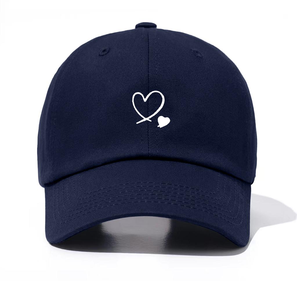 1 Stück Baseballkappe mit Herzmuster für Herren Damen Klassisch Lässig Stilvoll Perfektes Geschenk für Familien und Freunde