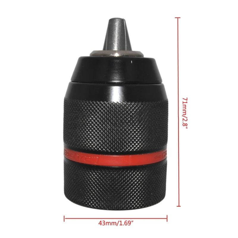 1.5-13mm Precise Keyless Drill Chuck-Converter 1/2-20UNF Thread Quick Change Adapter SDS-Plus Shank 1/4" Hex Accessories
